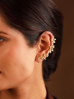 Voylla - Gold Sterling Silver Gold Plated Pair Of Earcuff
