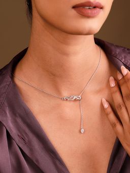 Voylla - White Sterling Silver Rhodium Plated Necklace