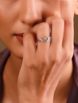 Voylla - Silver Sterling Silver Rhodium Plated Ring