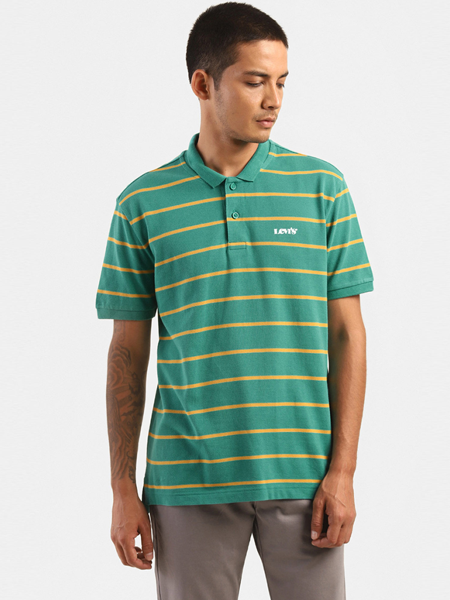 Green Yellow Polo T-shirt 