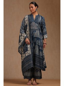 Soch - Blue Paisley Kurta with Palazzo & Dupatta
