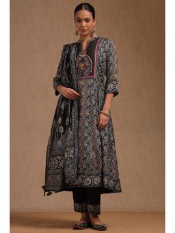Soch - Black Printed Kurta with Pant & Dupatta