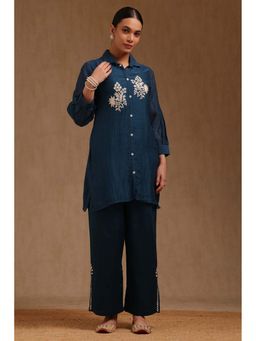 Soch - Teal Embroidered Co-Ord Set