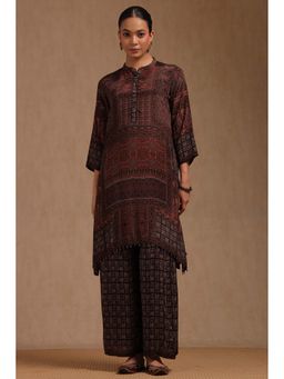 Soch - Brown Printed Kurta with Palazzo