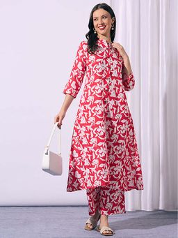 FASHOR - Red Floral Co-Ord Set