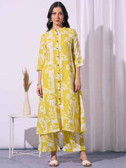 FASHOR - Yellow Printed Co-Ord Set