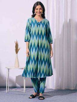 FASHOR - Multi-Color Printed Co-Ord Set