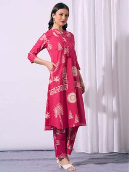 FASHOR - Pink Printed Co-Ord Set