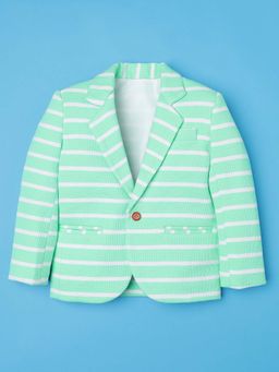 RIDOKIDZ - Boys Turquoise Single Breasted Stripes Blazer