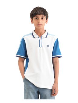 RARE ONES - Panelled Zipper Polo T-shirt