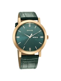 Sonata - 77108WL03 Green Dial Analog Watch for Men