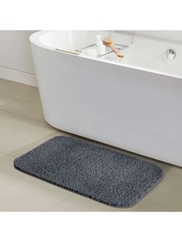 OBSESSIONS - Anti-Skid Polyester Bath Mat - Grey