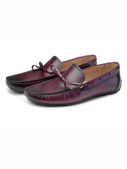 SHUTIQ - Coenn Burgundy Lather Loafers