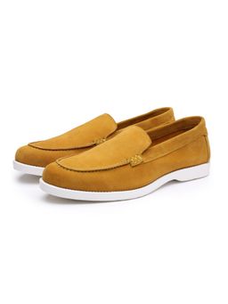 SHUTIQ - Otimo Amber Brown Suede Loafers