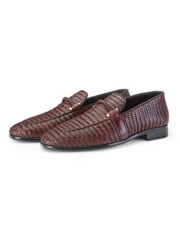 SHUTIQ - Arzan Brown Lather Loafers