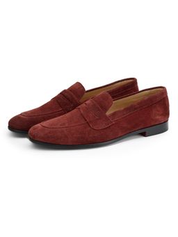 SHUTIQ - Garnet Rawhide Burgundy Suede Loafers
