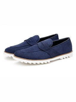 SHUTIQ - Monza Sapphire Blue Suede Loafers