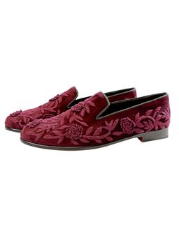 SHUTIQ - Mountmellic Wine Lather Loafers