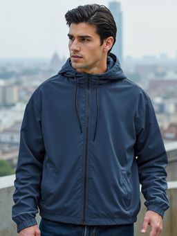 Bewakoof - Air 1.0 Men's Blue Oversized Windcheater Jacket