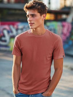 Bewakoof - Men's Brick Red T-shirt