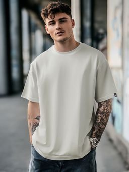 Bewakoof - Men's Grey Oversized T-shirt