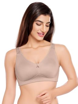 Juliet - Womens Plush Perfection Minimiser Bra Beige