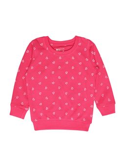 Bodycare - Girls Printed Sweat Shirt - Fuchsia
