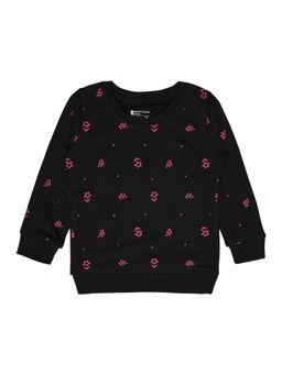 Bodycare - Girls Printed Sweat Shirt - Black
