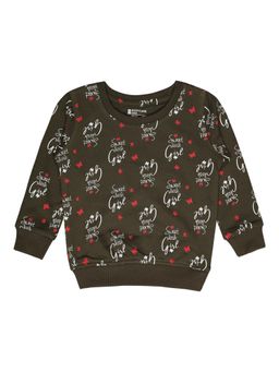 Bodycare - Girls Printed Sweat Shirt - Hulk Green