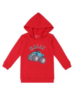 Bodycare - Boys Sweat Shirt Hoodie Full Sleeves Solid Red
