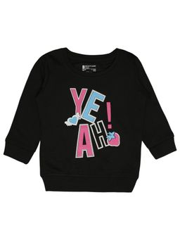Bodycare - Girls Printed Sweat Shirt - Black