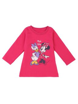 Bodycare - Minnie and Friends Girls Sweat Shirt Round Neck Full Sleeves Solid Fuchsia