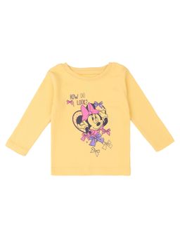 Bodycare - Minnie & Friends Girls Sweat Shirt Round Neck Full Sleeves Solid First Lemon