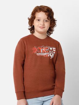 Bodycare - Proteens Boys Sweat Shirt Round Neck Full Sleeves Brown Melange