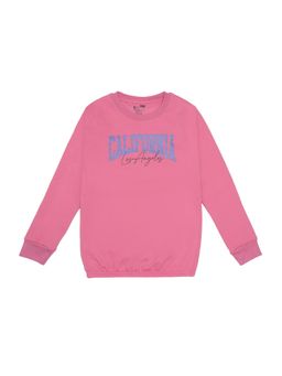 Bodycare - Girls Round Neck Full Sleeves Sweat Shirt - Aurora Pink