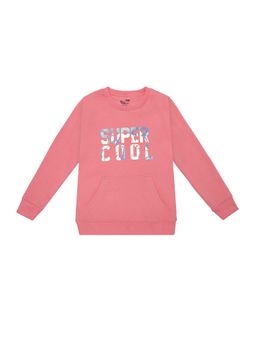 Bodycare - Girls Round Neck Full Sleeves Sweat Shirt - Salmon Pink
