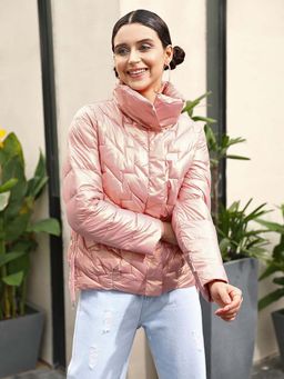 STREET 9 - Pink Quilted Puffer Jacket