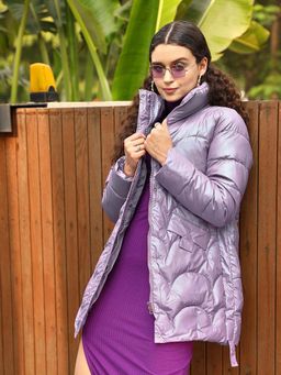 STREET 9 - Lavender Quilted Puffer Jacket