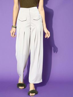 STREET 9 - Grey Flapped Trouser