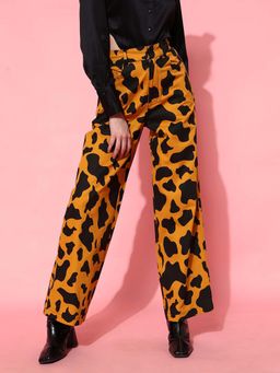 STREET 9 - Mustard Cow Printed Trouser