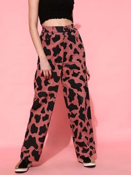 STREET 9 - Pink Cow Printed Trouser