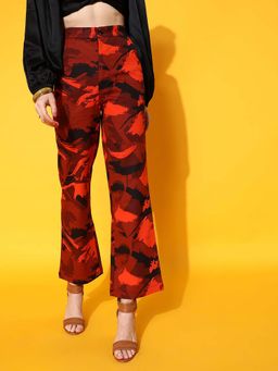 STREET 9 - Orange Boot Cut Trouser