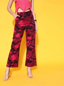 STREET 9 - Pink Camouflage Printed Trouser