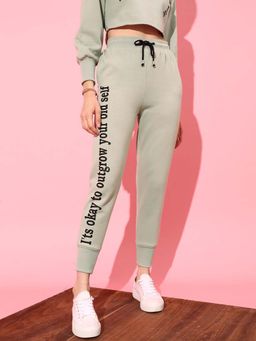 STREET 9 - Olive Typography Joggers