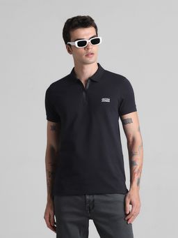 Jack & Jones - Black Slim Fit Polo T-Shirt