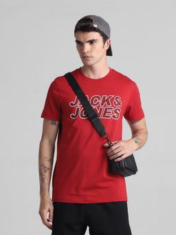 Jack & Jones - Red Slim Fit T-Shirt