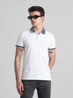 Jack & Jones - White Slim Fit Polo T-Shirt