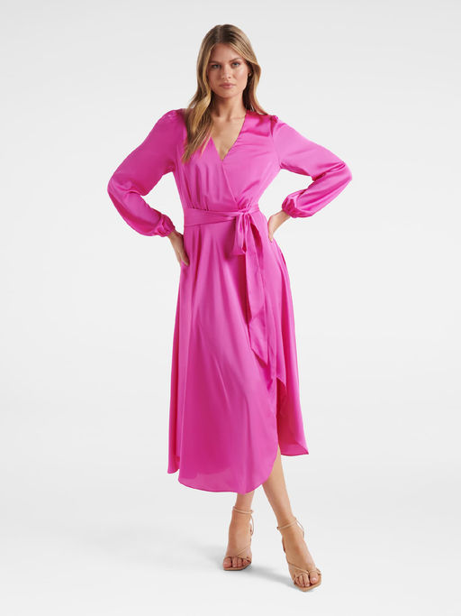 forever new pink midi dress Summertime Dreaming with @jordansimek in the Noa Linen Midi Dress