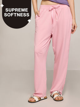 Nykd by Nykaa - Buttery Soft Modal Cotton Pyjama With Clean Elasticated Waist & Pockets Nys911 Pink