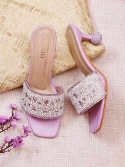 KLEXIO - Women Purple Foam Heels